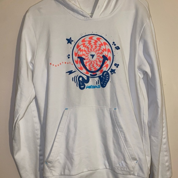 Adidas Basketball Trae Young Illusion White Hoodie Rare - Unisex Small - Picture 2 of 8